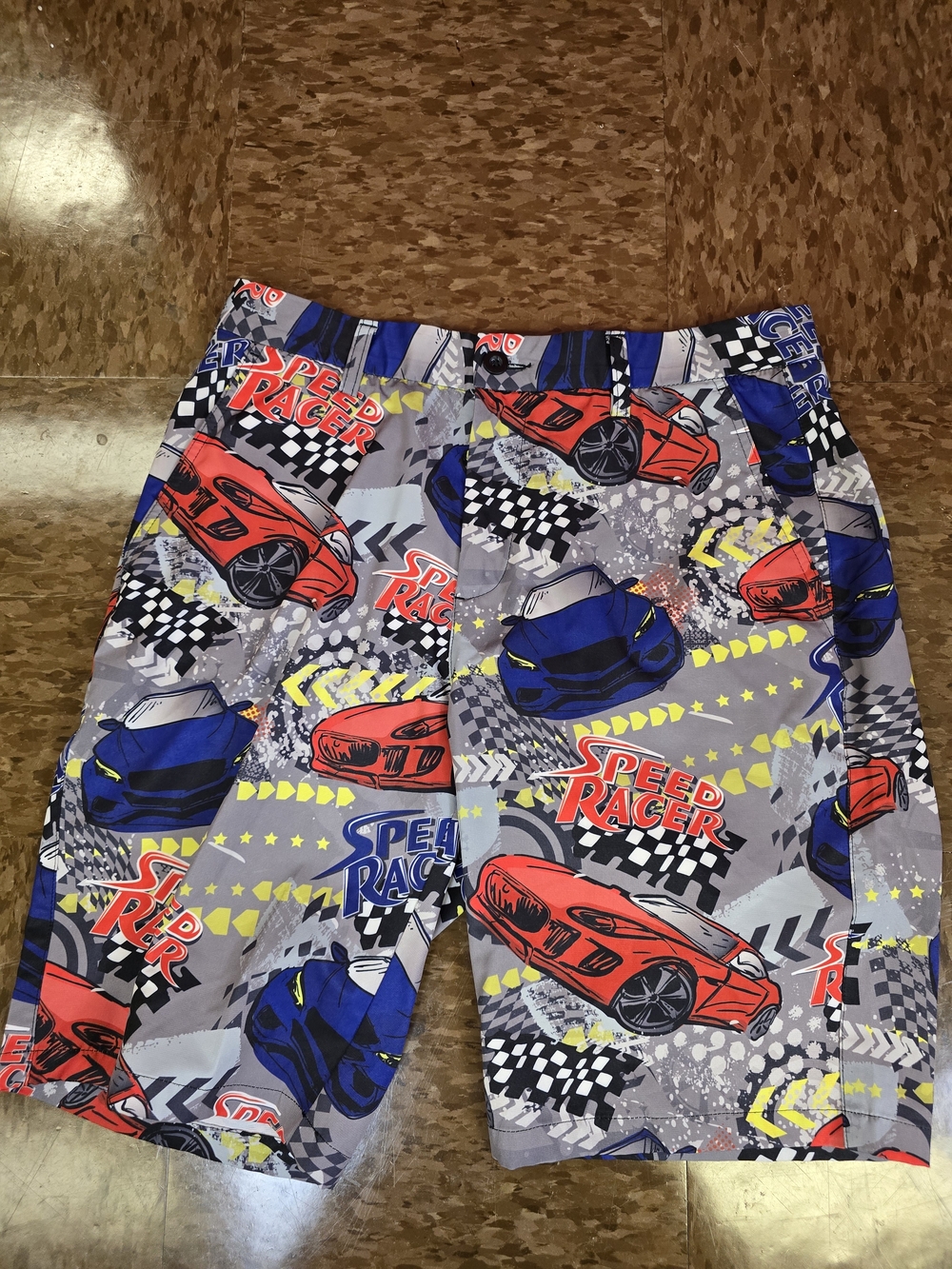 Hreski Men's Colorful Abstract Print Golf Shorts